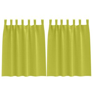 vidaXL Tende Blackout con Anelli 2 pcs Verde 140 x 140 cm Poliestere