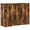 vidaXL Banco Reception Rovere Fumo 135x50x103,5cm in Legno Multistrato