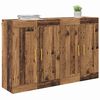 vidaXL Mobile a muro 2 pcs Legno vecchio 69,5 x 34 x 90 cm