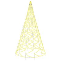 vidaXL Albero di Natale Pennone Bianco Caldo 3000 LED 800 cm
