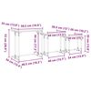 vidaXL Tavolo da caffè nesting 3 pcs Legno vecchio 50.5 x 35 x 53 cm
