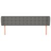 vidaXL Testiera ad Orecchio Grigio Scuro 163x16x78/88 cm in Tessuto