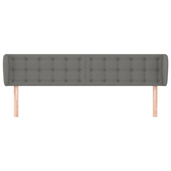 vidaXL Testiera ad Orecchio Grigio Scuro 163x16x78/88 cm in Tessuto