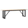 vidaXL Tavolino Salotto Telaio a O 160x40x45cm Legno Pino e Acciaio