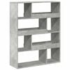 vidaXL Libreria Grigio Cemento 100x33x125,5 cm in Legno Multistrato
