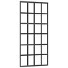vidaXL Porta Scorrevole in Vetro ESG e Alluminio 90x205 cm Nera