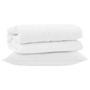 vidaXL Set di Piumoni con cuscino 2 pcs Bianco Microfibra