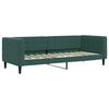 vidaXL Divano Letto con Materasso Verde Scuro 80x200 cm in Velluto