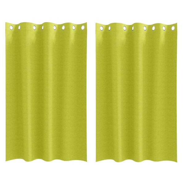 vidaXL Tende Blackout con Anelli 2 pcs Verde 175 x 140 cm Poliestere