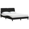 vidaXL Letto con Materasso Nero 120x200 cm in Tessuto
