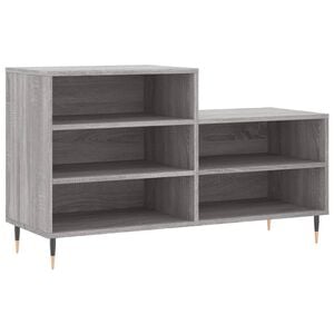 vidaXL Scarpiera Grigio Sonoma 102x36x60 cm in Legno Multistrato