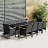 vidaXL Set Pranzo da Giardino 11pz in Polyrattan Grigio
