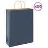 vidaXL Sacchetti di Carta 250 pz con Manici Blu 32x12x42 cm