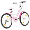 vidaXL Bici per Bambini 20 pollici Rosa e Bianca
