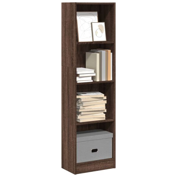 vidaXL Libreria Rovere Marrone 40x24x143 cm in Legno Multistrato