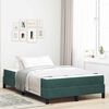 vidaXL Letto a molle con materasso Verde Scuro 120 x 220 cm Tessuto