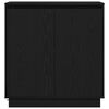 vidaXL Credenza Rovere Nero 71 x 34.5 x 75 cm Legno multistrato