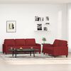 vidaXL Set di Divani 2 pz con Cuscini Rosso Vino in Tessuto