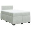 vidaXL Giroletto a Molle con Materasso Grigio Chiaro 120x190cm Velluto