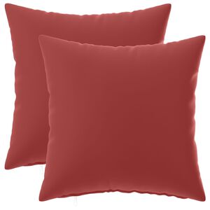 vidaXL Federa 2 pcs HEERLEN Rosso Vino 30 x 30 cm Poliestere