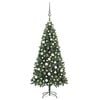 vidaXL Albero di Natale Preilluminato con Palline e Pigne 180 cm