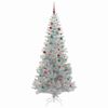 vidaXL Albero di Natale con 300 LED con supporto Argento 210 cm PET
