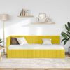 vidaXL Cornice del letto ad angolo Giallo 80 cm x 200 cm Velluto