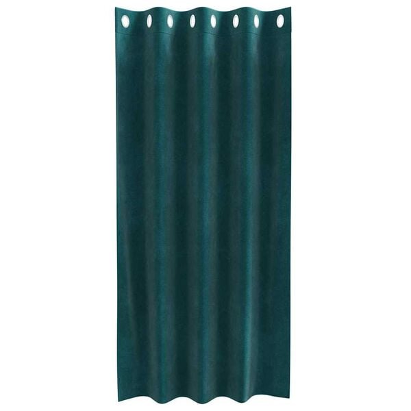 vidaXL Tende oscuranti 2 pcs Verde Scuro 140 x 175 cm Velluto