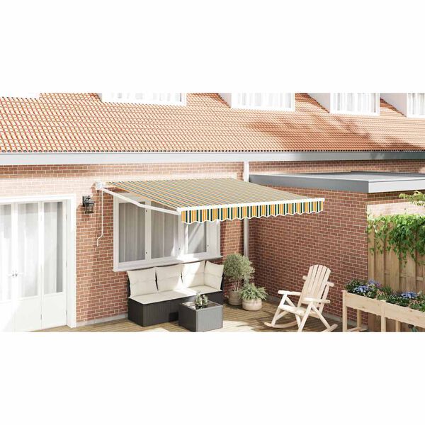 vidaXL Tenda Retrattile Multicolore 350 x 250 cm