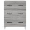 vidaXL Credenza Grigio Sonoma 69,5x34x180 cm in Legno Multistrato
