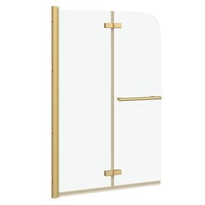 vidaXL Involucro Doccia Trasparente e Oro 95 x 140 cm