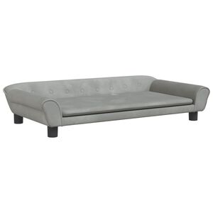 vidaXL Divano per Bambini Grigio Chiaro 100x50x26 cm in Velluto