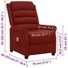 vidaXL Poltrona Massaggio Elettrica Rosso Vino Similpelle