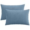 vidaXL Federa 2 pcs HEERLEN Blu 30 x 50 cm corduroy