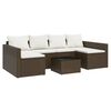 vidaXL Set Divani da Giardino 2 pz con Cuscini in Polyrattan Marrone