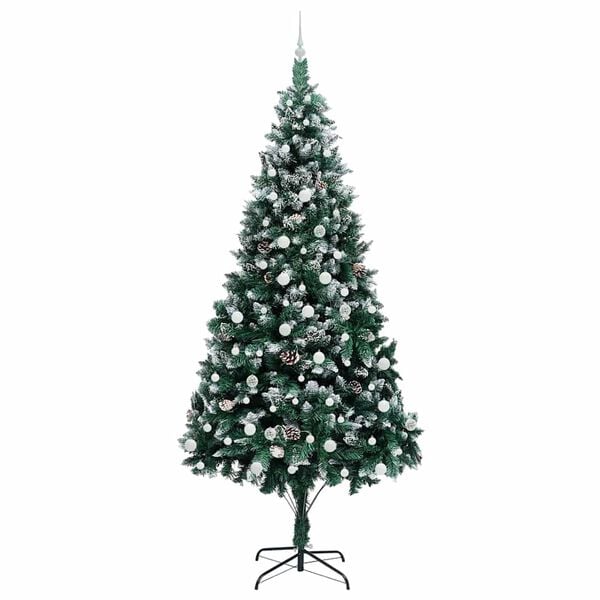 vidaXL Albero di Natale artificiale con 300 LED Verde 240 cm