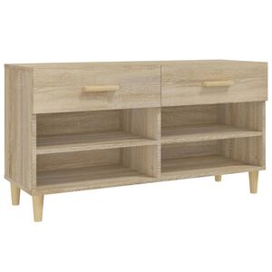vidaXL Scarpiera Rovere Sonoma 102x35x55 cm in Legno Multistrato