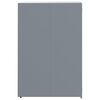 vidaXL Copribidone con Ruote per 5 Bidoni Grigio 345x79x117cm Acciaio
