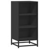 vidaXL Credenza Rovere Nera 35,5x35x76 cm in Truciolato e Metallo