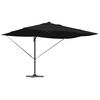 vidaXL Parasol Roma a braccio Nero e Nero 352 x 251 x 265 cm
