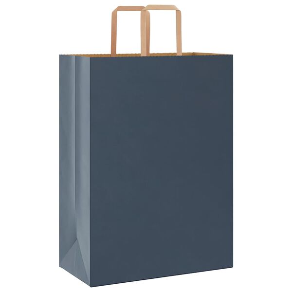 vidaXL Sacchetti di Carta 50 pz con Manici Blu 32x17x44 cm