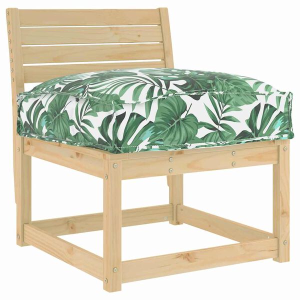 vidaXL Cuscino per seduta pallet Motivo a foglia 60 x 40 x 8 cm