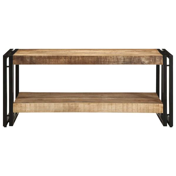 vidaXL Tavolino da Salotto 90x50x38 cm Legno Massello di Mango Grezzo