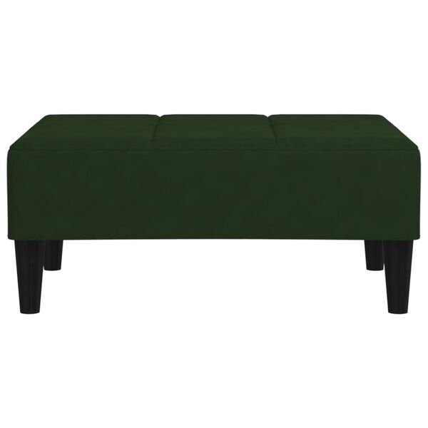 vidaXL Poggiapiedi Verde Scuro 78x56x32 cm in Velluto