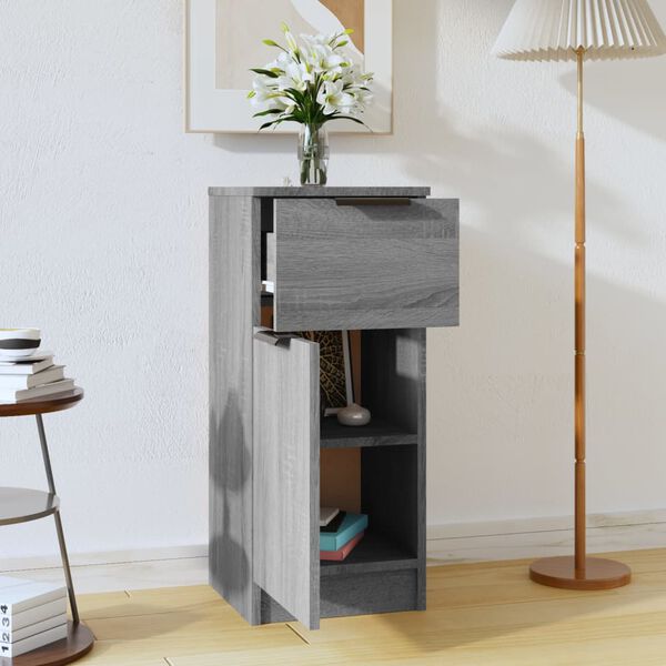 vidaXL Credenza Grigio Sonoma 30x30x70 cm in Legno Multistrato