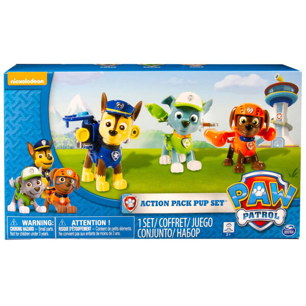 Paw Patrol Gioco Set di Personaggi Rocky/Zuma/Chase