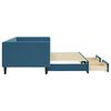 vidaXL Divano Letto Estraibile con Cassetti Blu 90x200 cm in Velluto