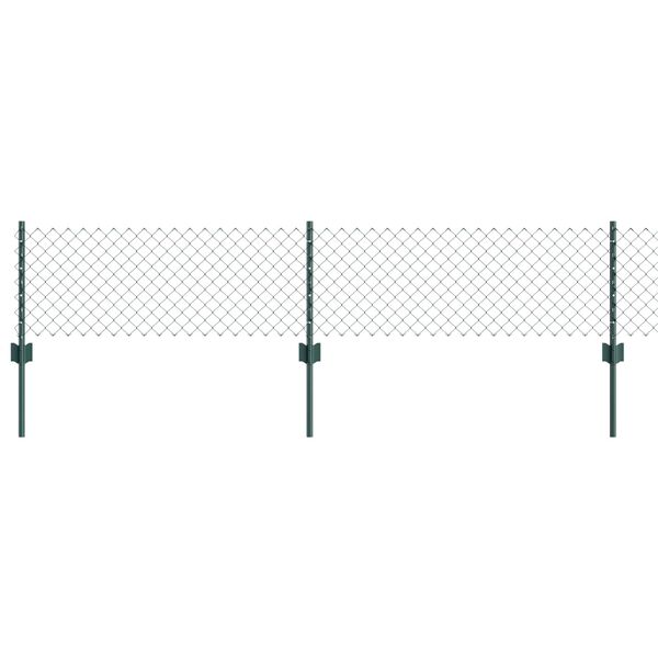 vidaXL Recinzione con Posto Verde 0,4 x 10 m Acciaio e PVC