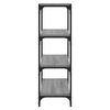 vidaXL Libreria grigio sonoma 40x33x100 cm Legno Multistrato e Acciaio