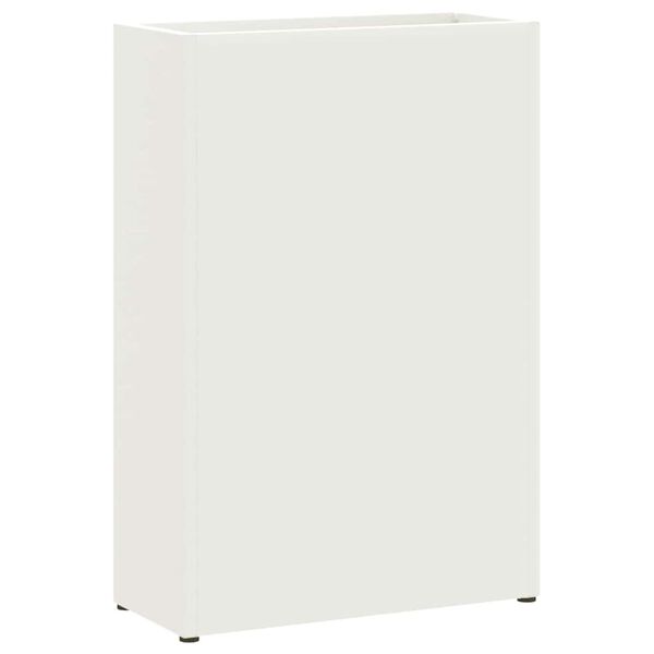vidaXL Supporto per Ombrellone Bianco 28 x 12 x 41 cm Acciaio